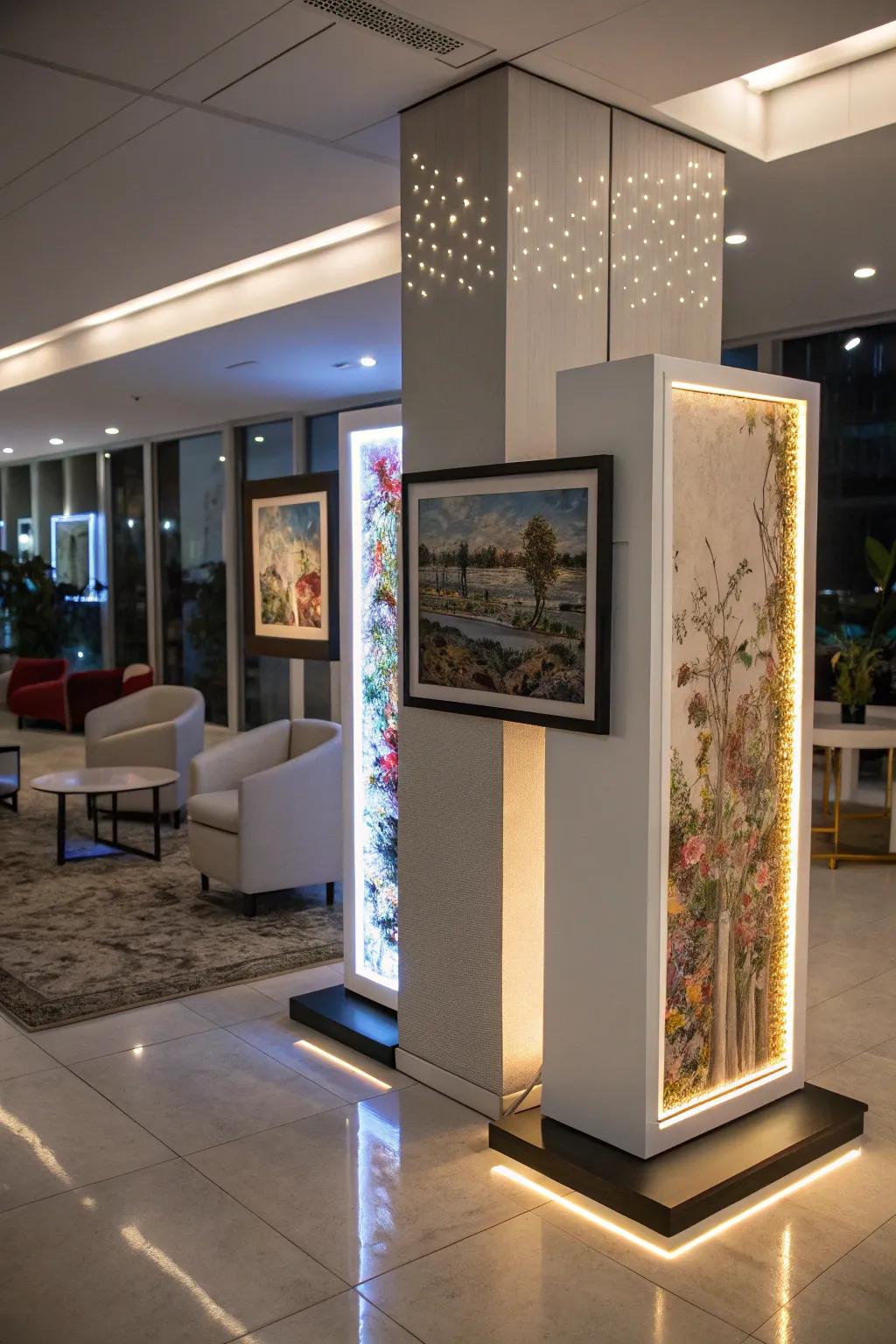 Light-emitting diode bands provide a modern tone