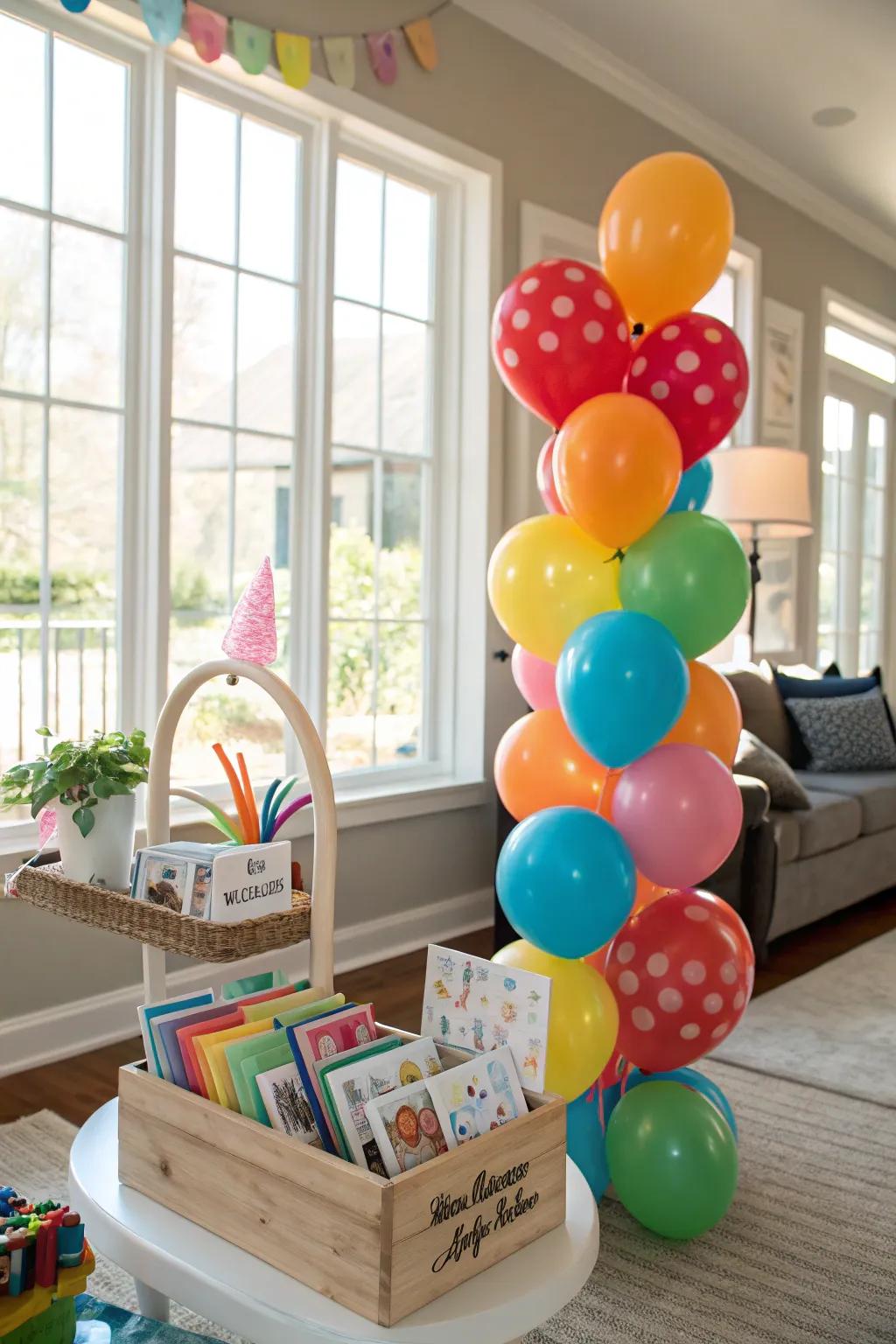 A whimsical balloon forming pavilion fostering creative amusement.
