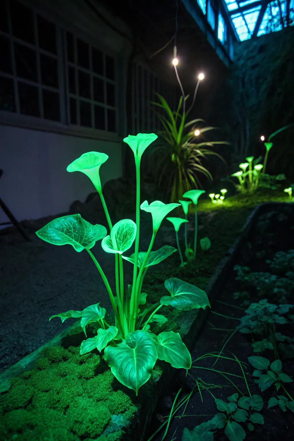 Radiance-in-the-darkness flora offer a calming, natural radiance.