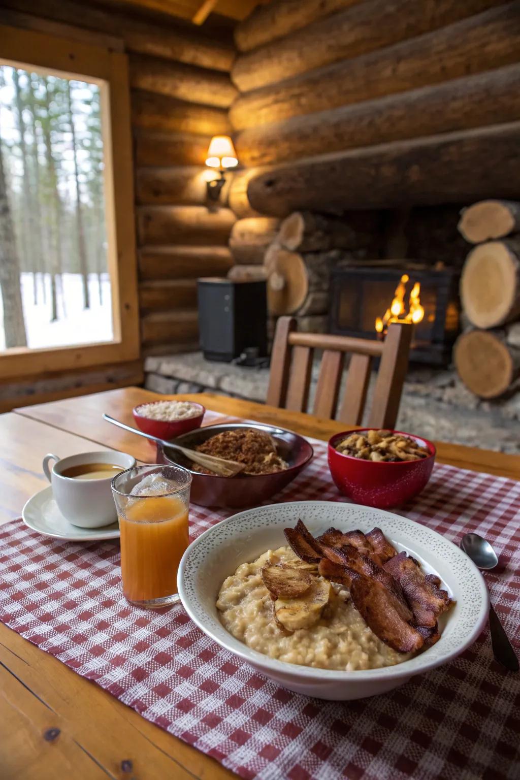 Warm up your core with a snug hideaway morning breakfast.