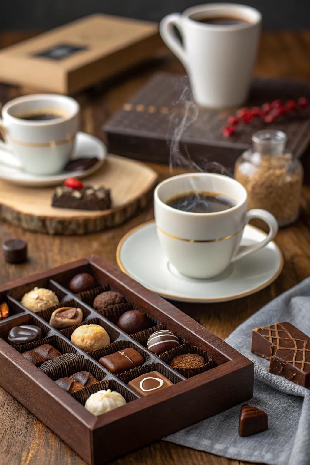 A delightful chocolate and coffee fusion for a sophisticated palate.