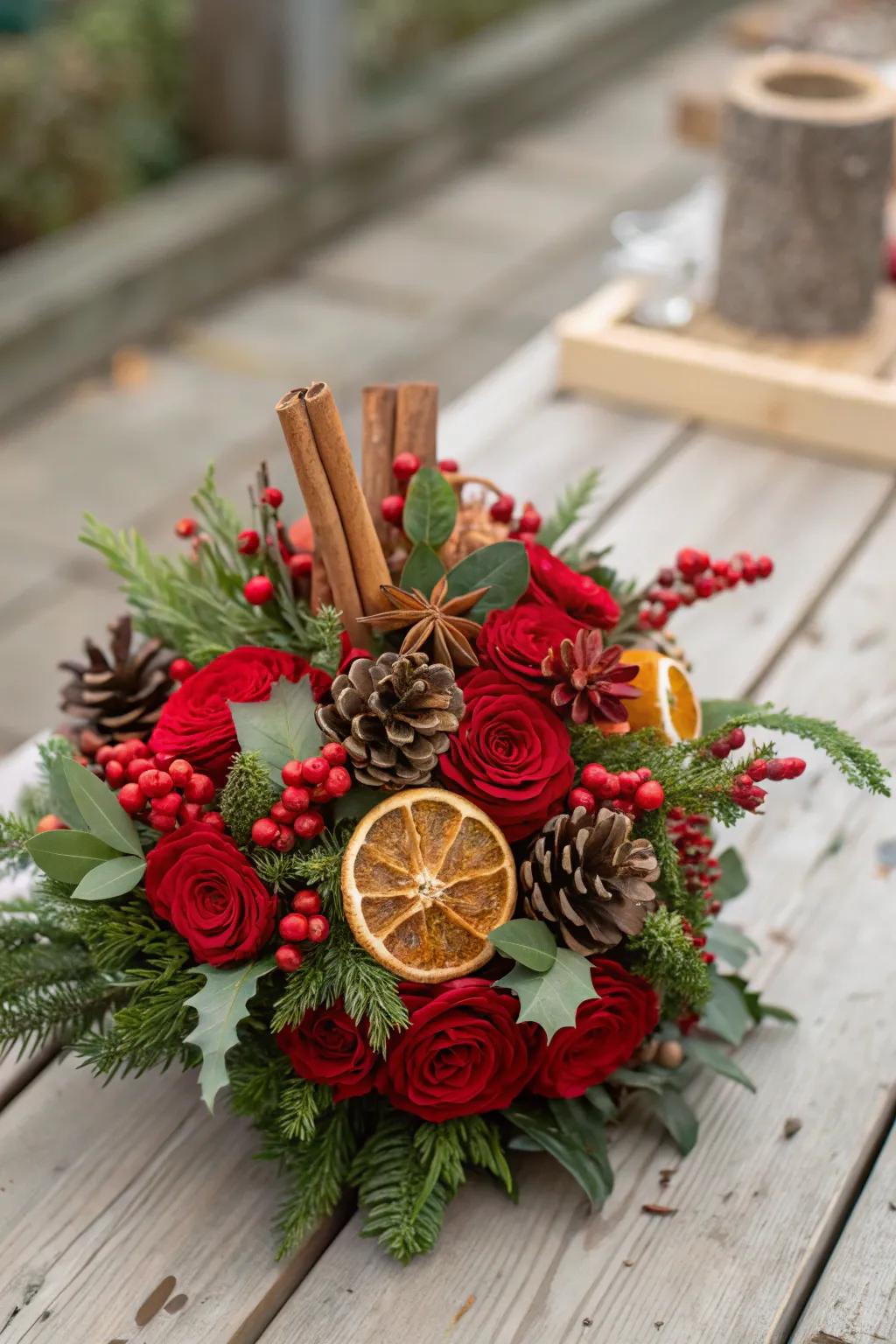 Sweet and spicy scents for a cozy feel.