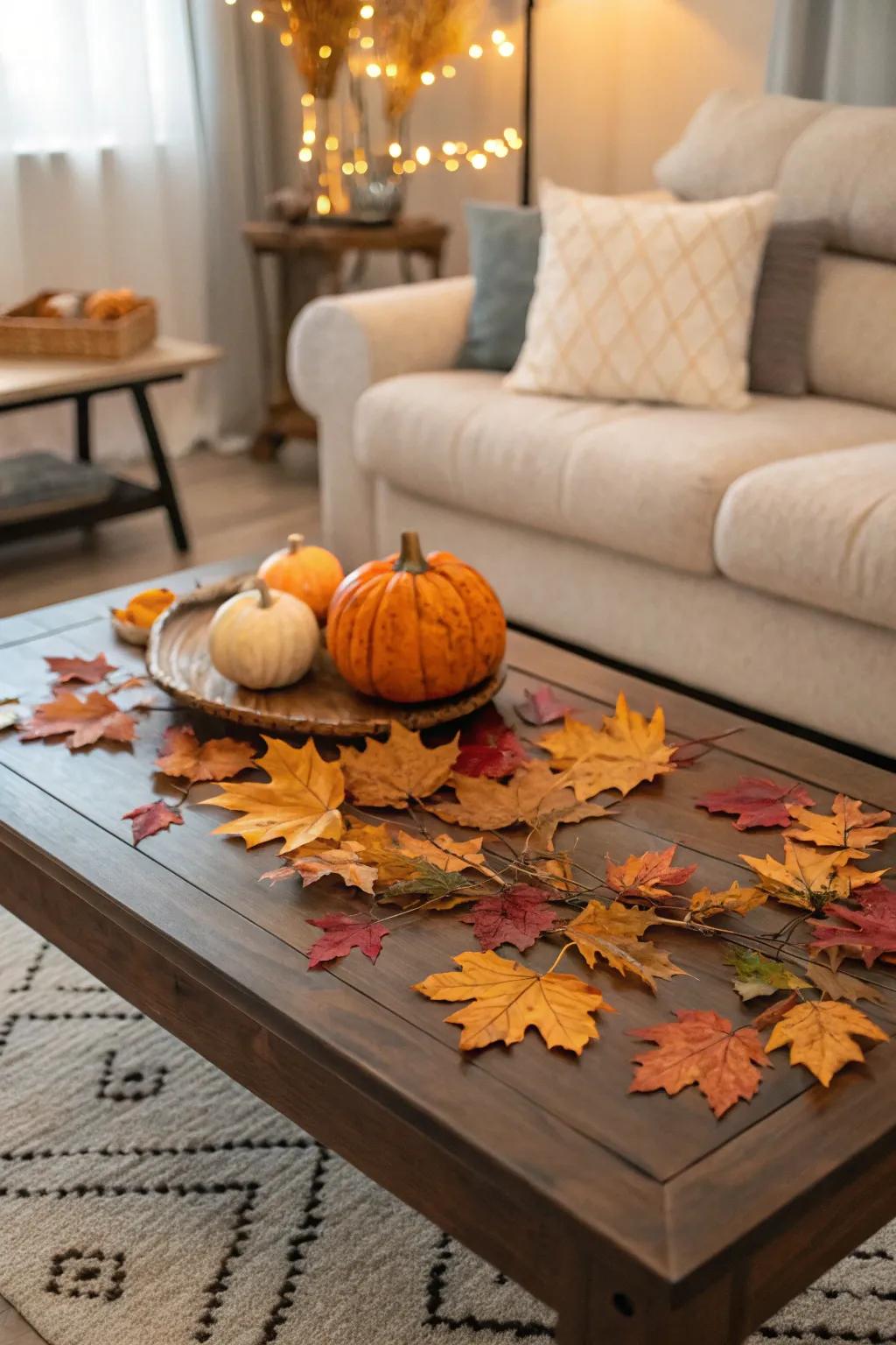 Your coffee table style will stay current and lively with seasonal decor.