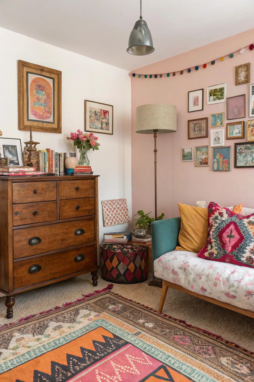 Eclectic styles infuse your bedroom with personal charm.