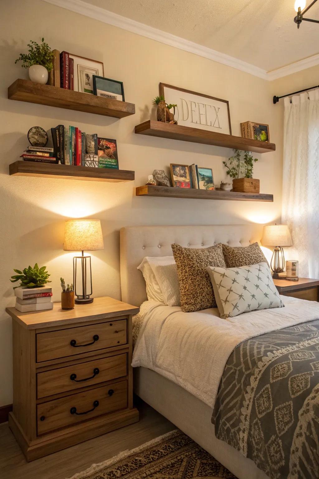 Afloat furnishings maximize expanse and contemporary aesthetics.