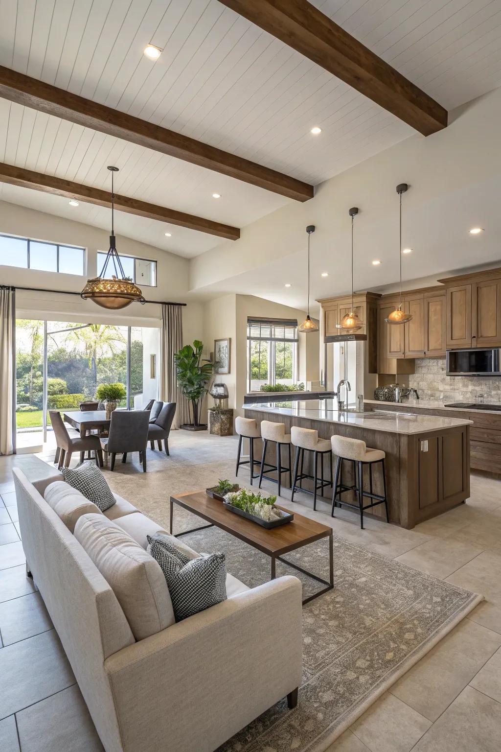 Enhance connectivity with open-plan design.