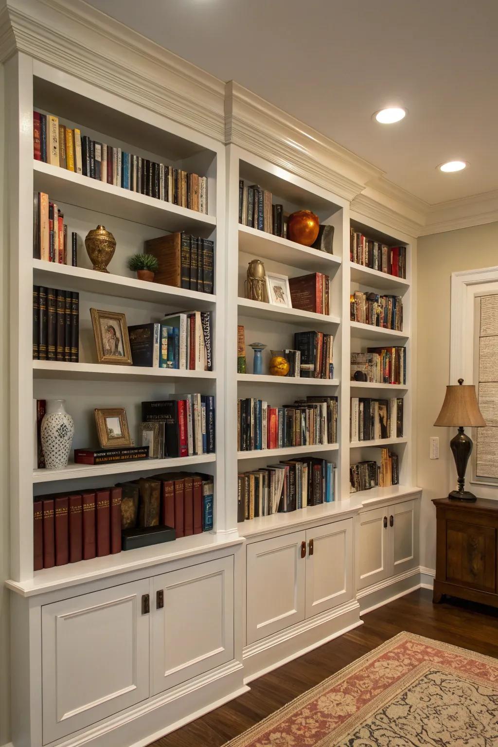 With integrated bookshelves, maximize both storage and style.