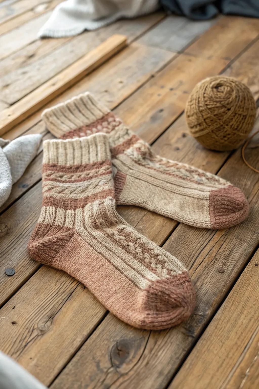 Looped wool coverings offer warmth and comfort for comfortable days.