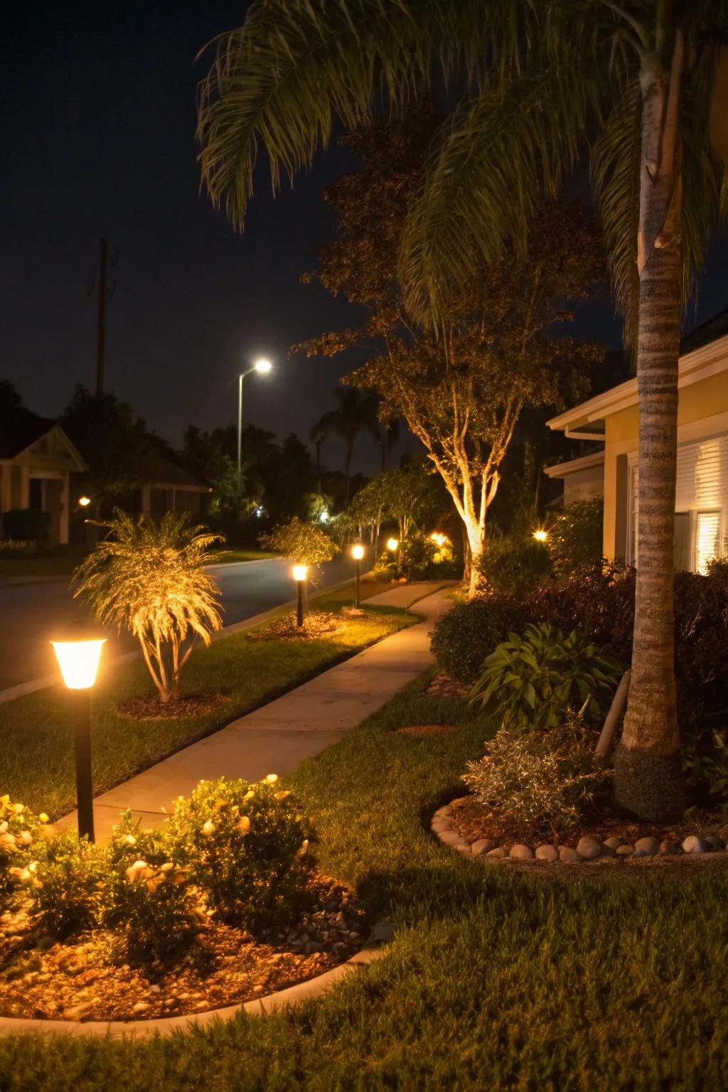 Garden illumination introduces a magical essence to your nocturnal setting.