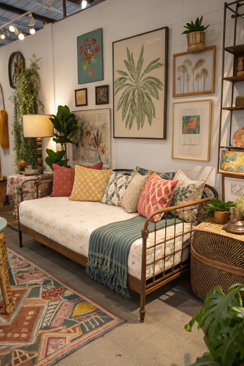 Express your personal style by mixing and matching decor elements with your daybed.