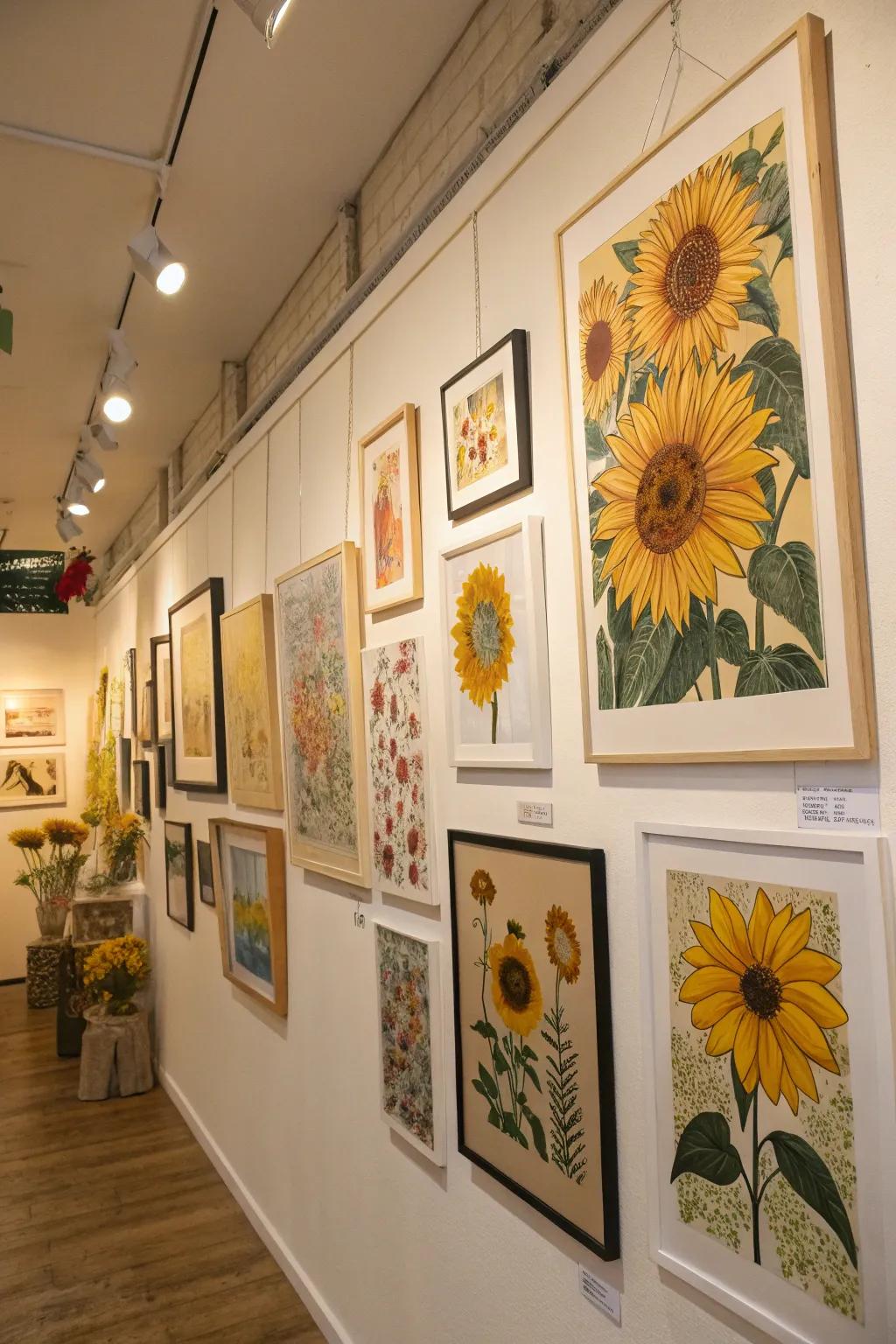 Sunflower artistic prints offer a vibrant and imaginative addition to your walls.