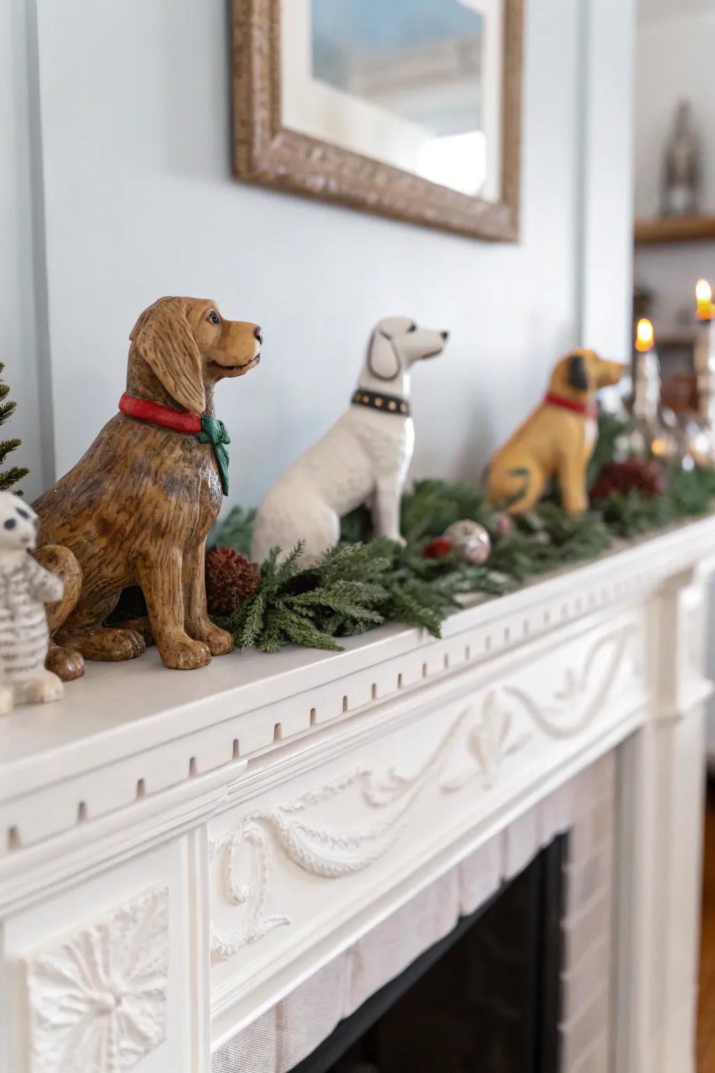 Charming figurines that honor canine companions.