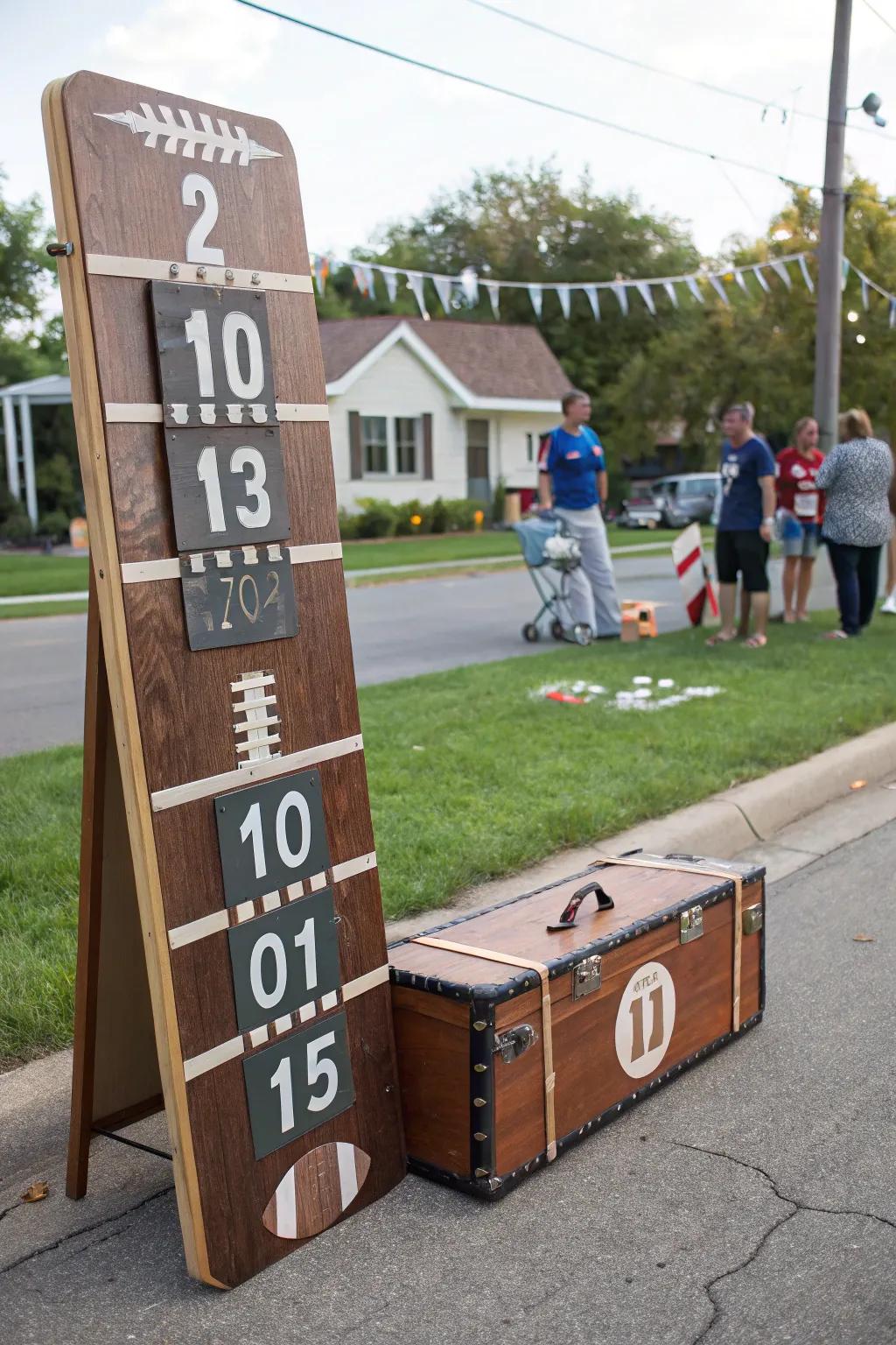 An adaptable score console incorporates interactivity across your trunk exhibition.