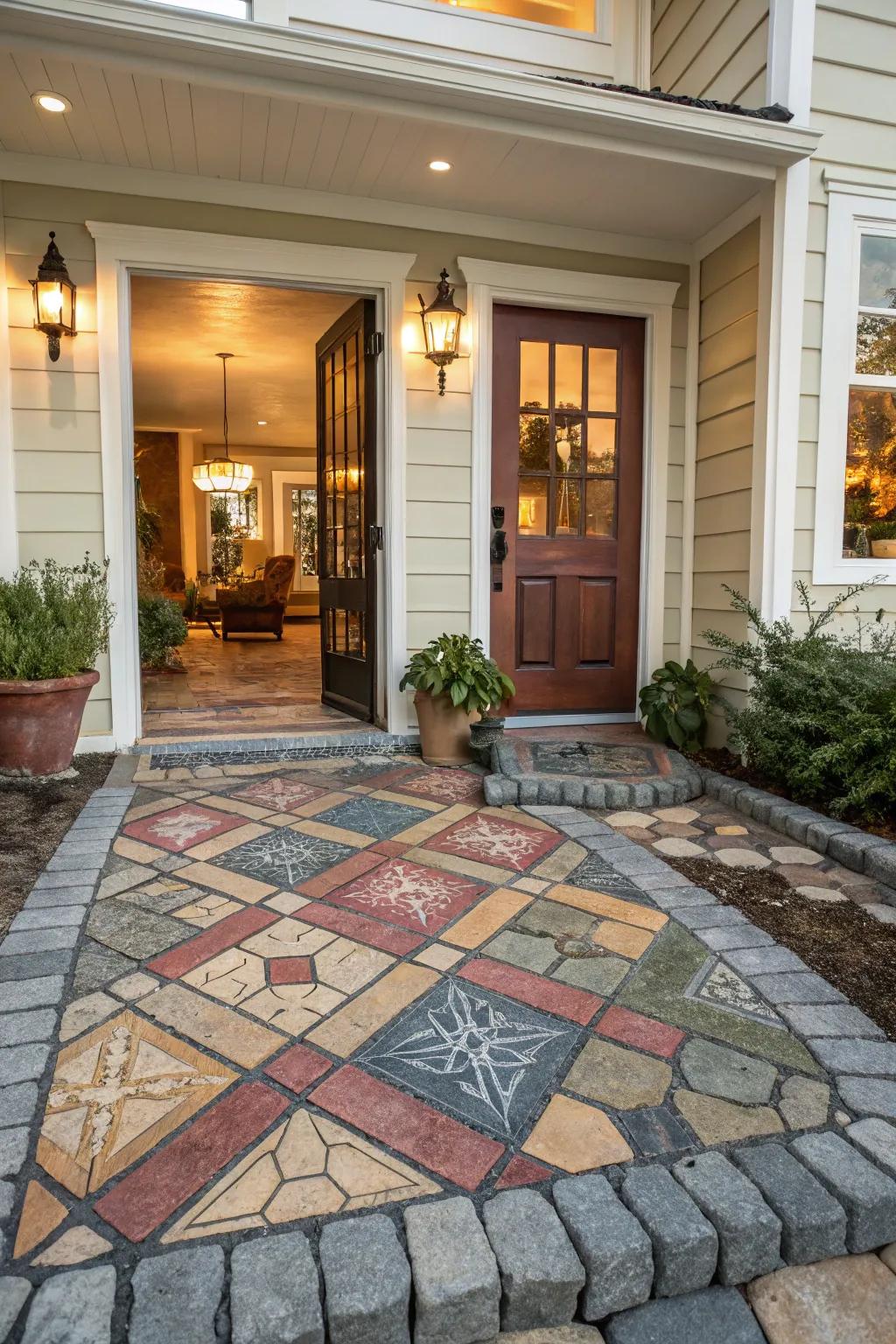 Ingenious layout fusion culminating in an eclectic entrance.