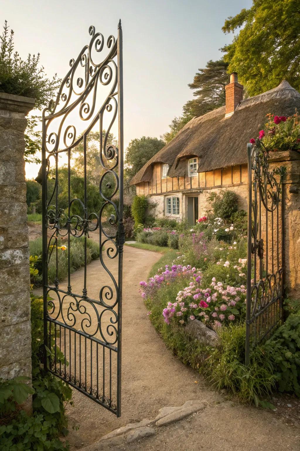Vintage details introduce a touch of yesteryear to your home’s entrance.