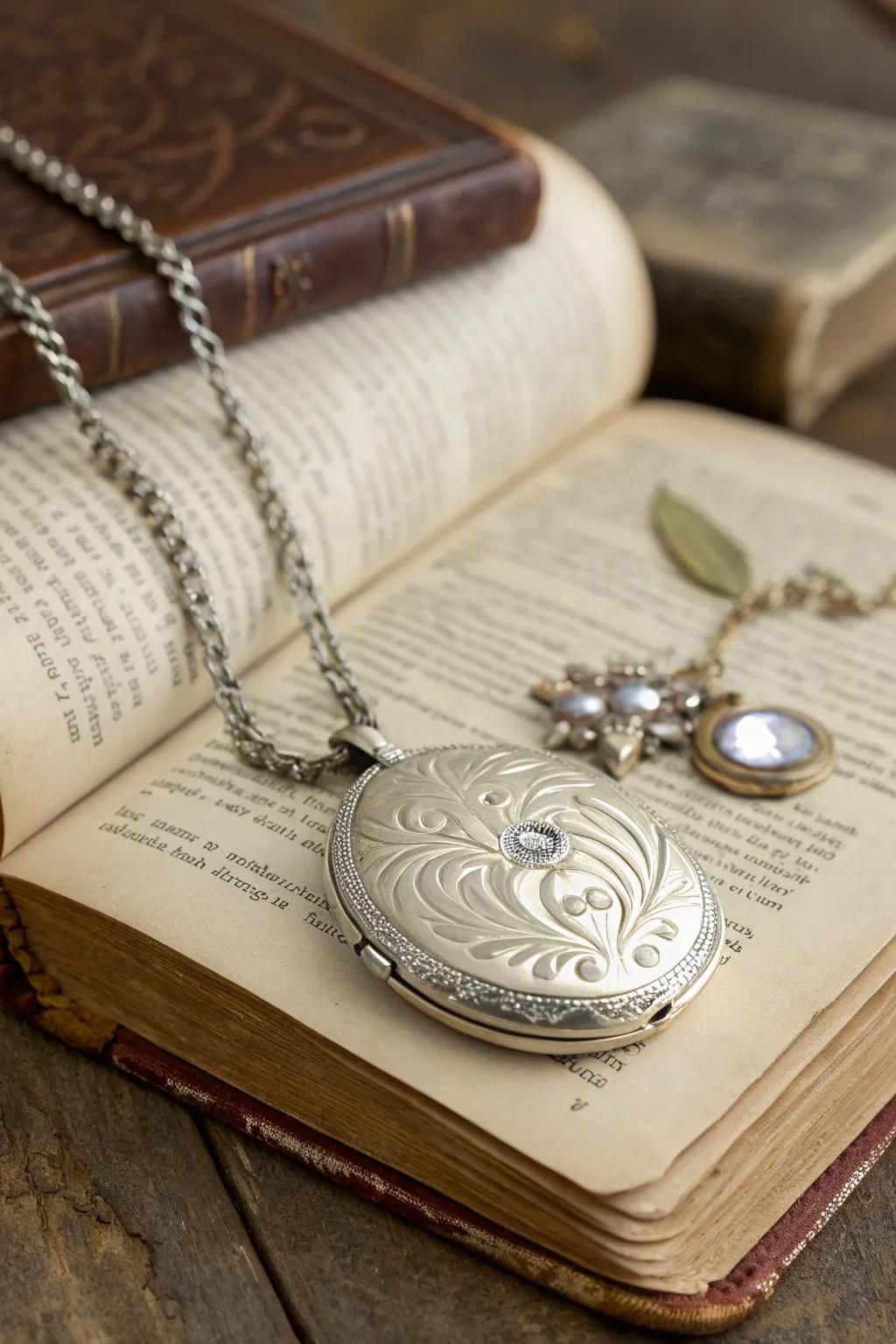 A customizable keepsake pendant for personal mementos.