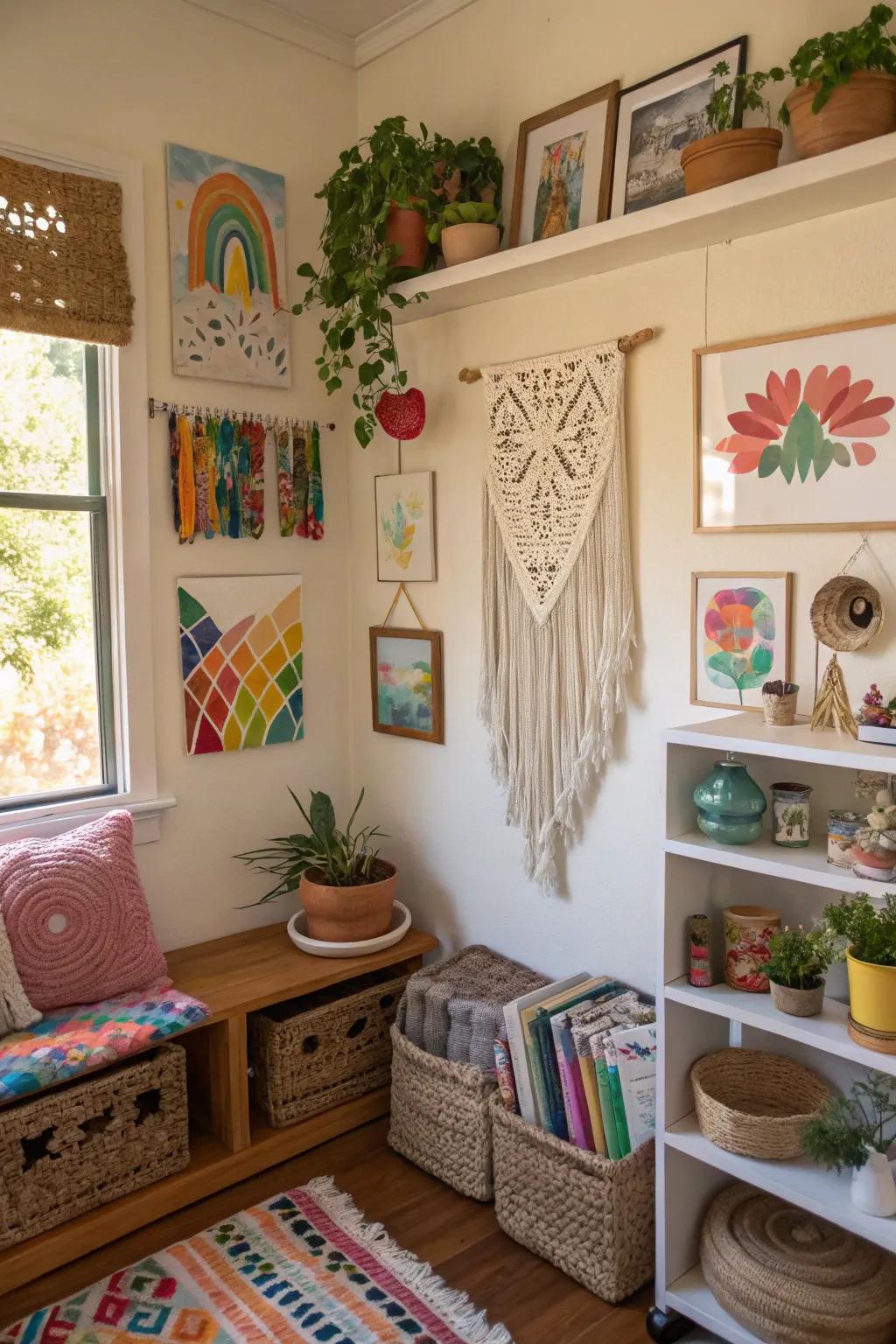 DIY initiatives infuse the quarters with ingenuity and personal flair.