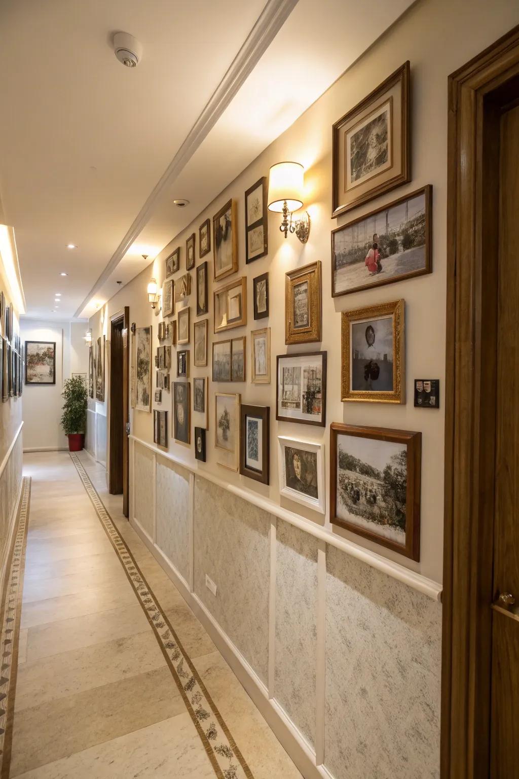 Aged frames introduce a nostalgic charm to your presentation.