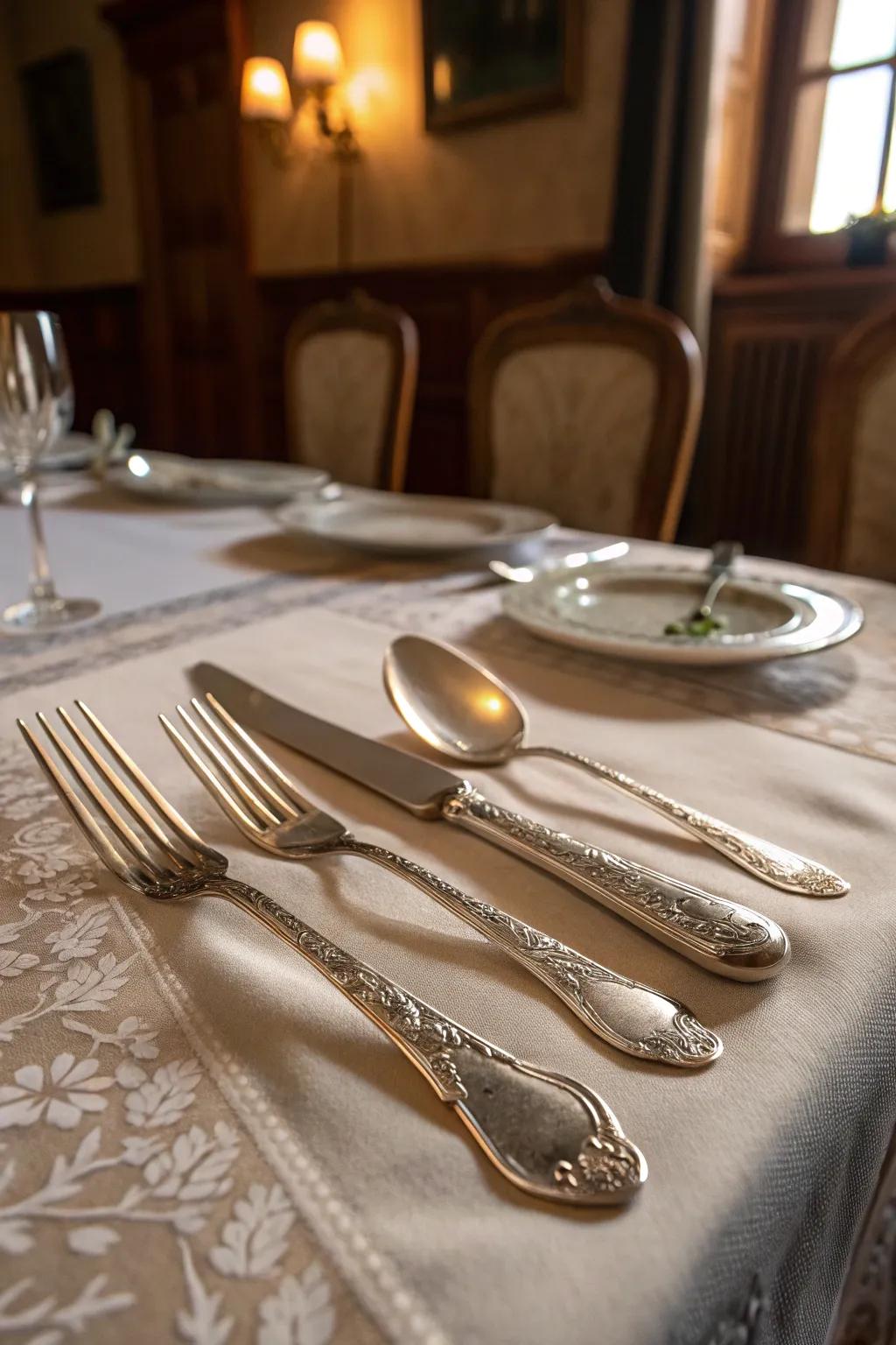 Engraved silverware that enhances every meal.