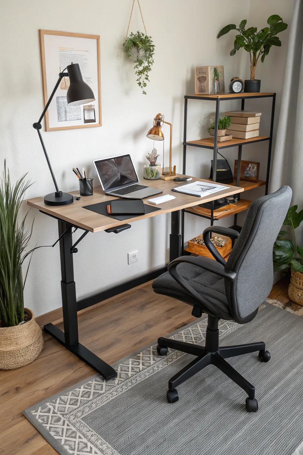 A standing table selection promotes a fit work alignment.