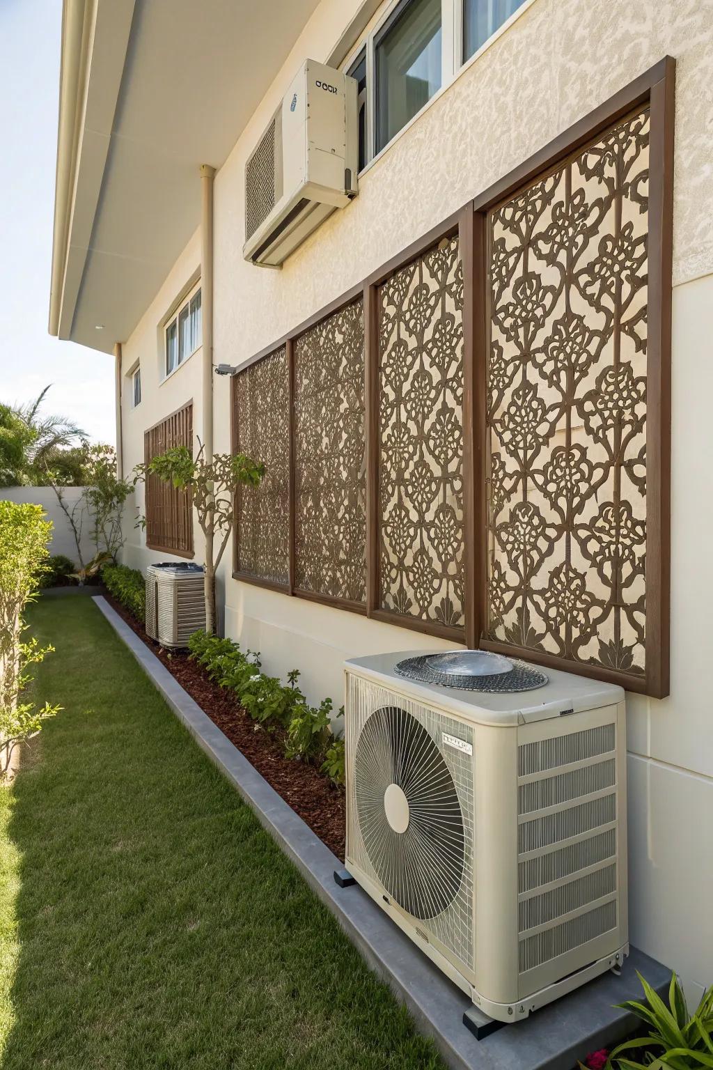 Ornamental screens offer both shelter and an artistic impression.