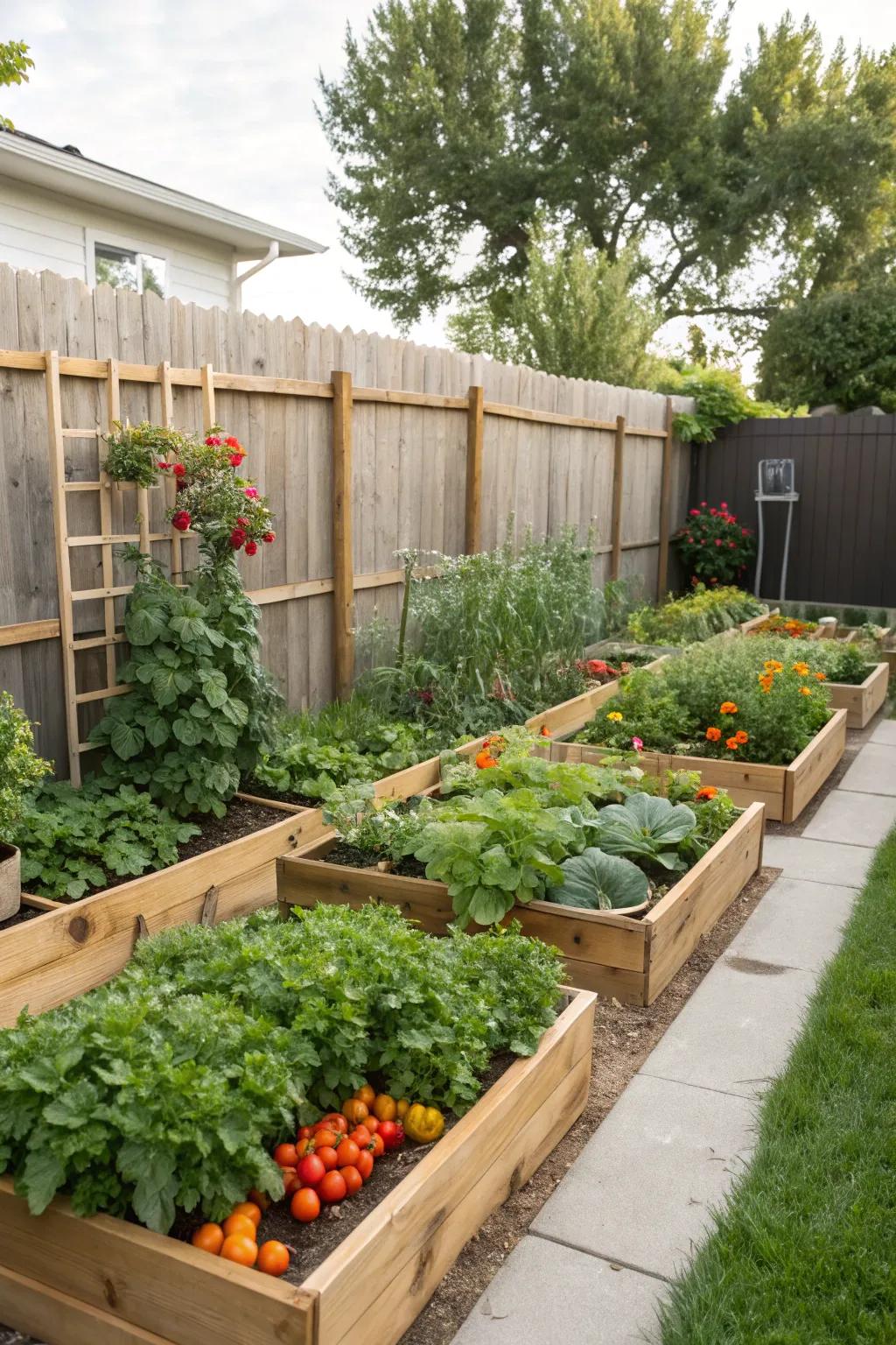 Elevated agrarian beds for a productive grounds yield.