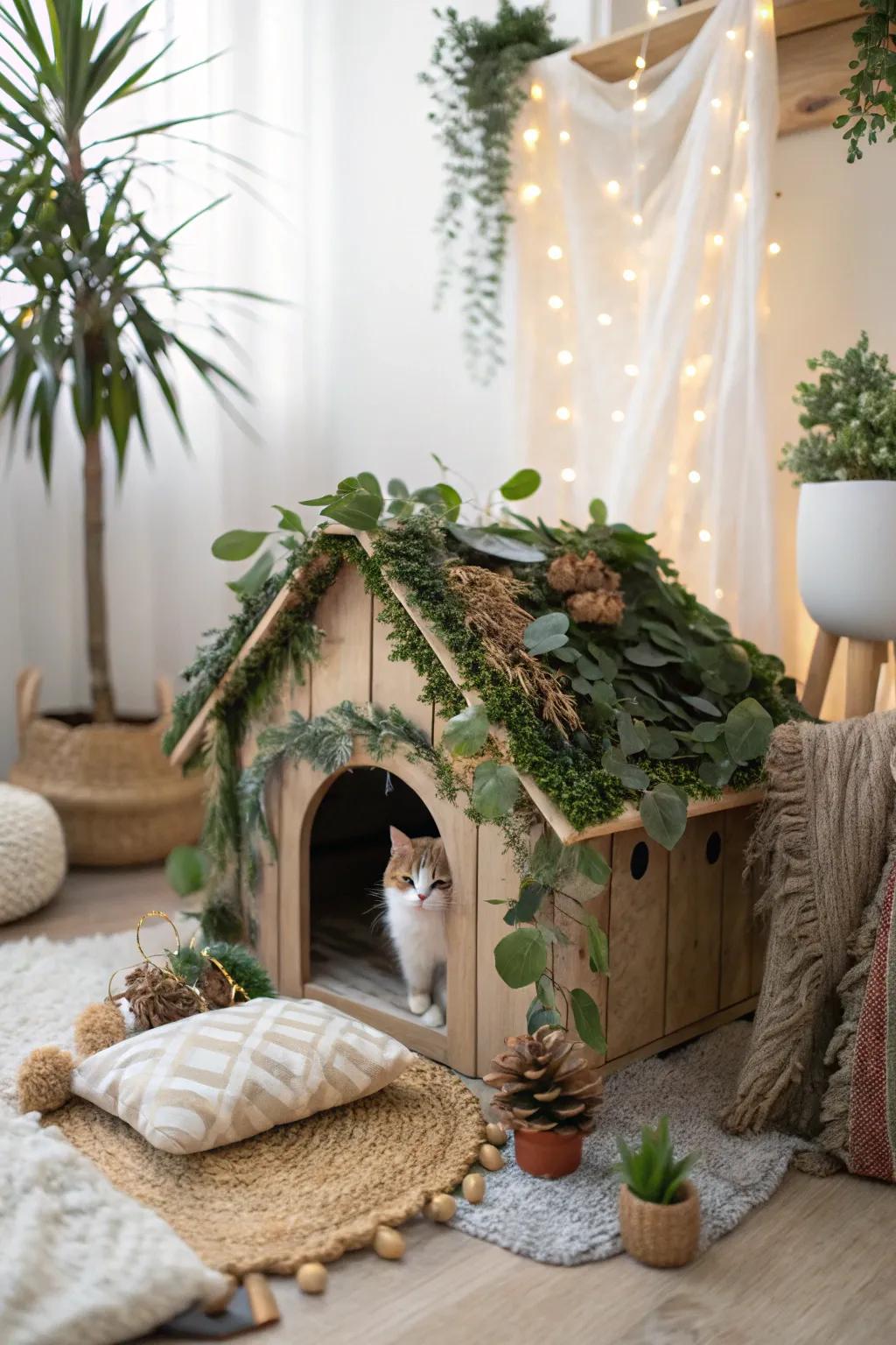 A botanical-inspired shelter that offers a touch of whimsy.