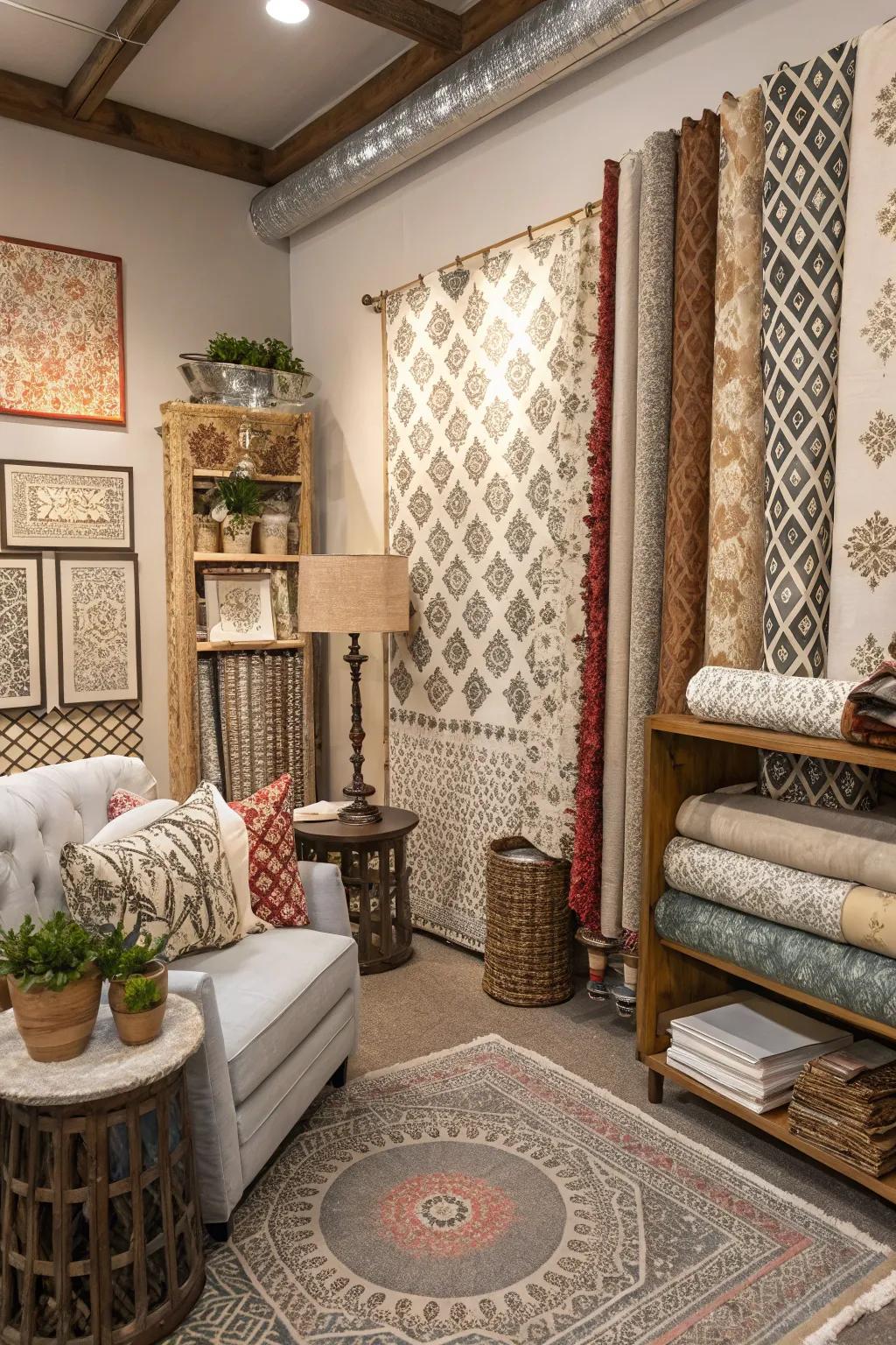 Coordinated patterns introduce depth and interest.