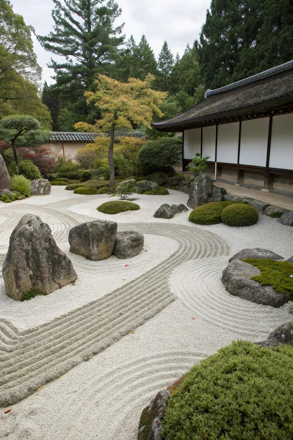 A minimalist Zen rock display inviting contemplation.
