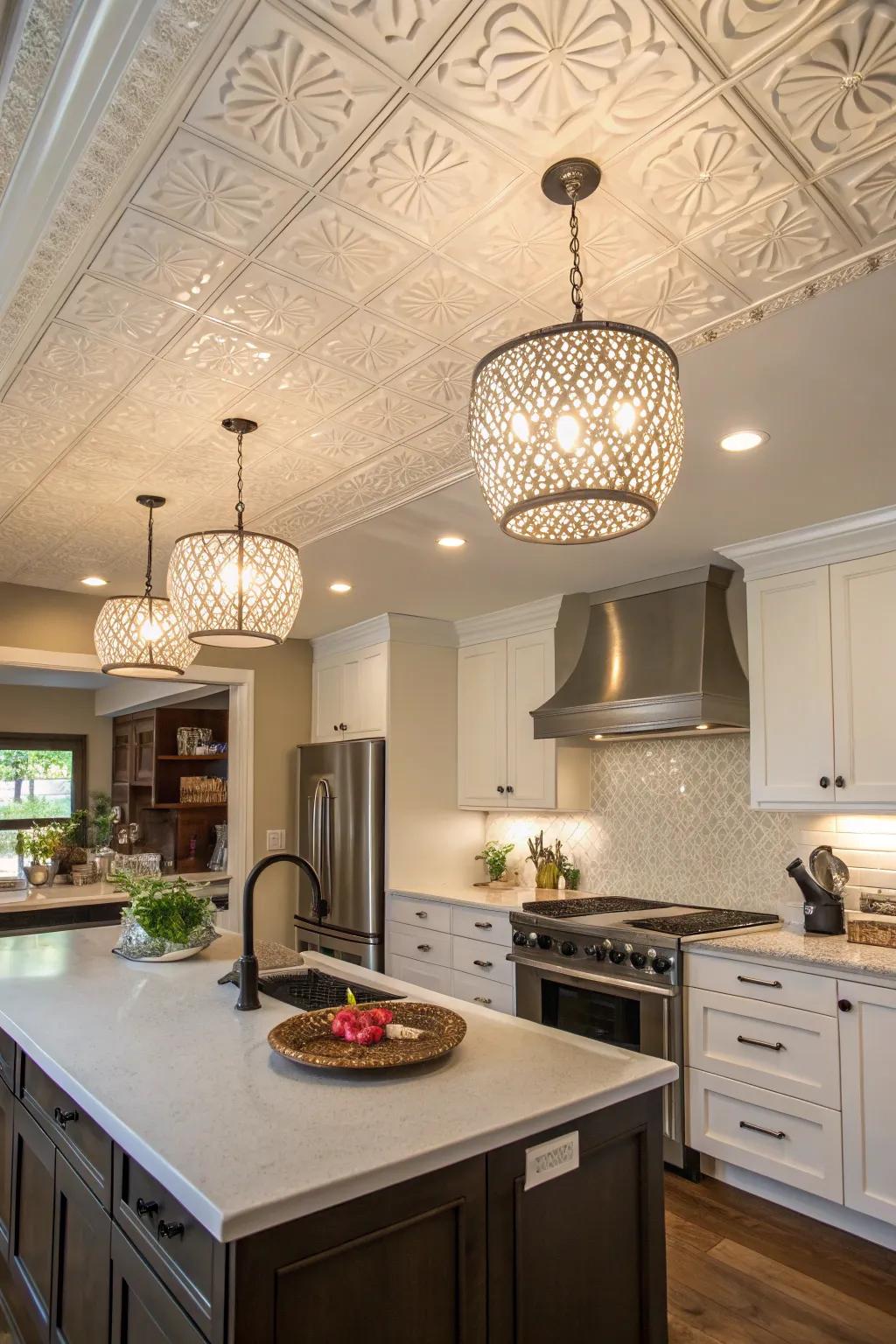 Textured fixtures add a tactile dimension to bulkhead lighting.
