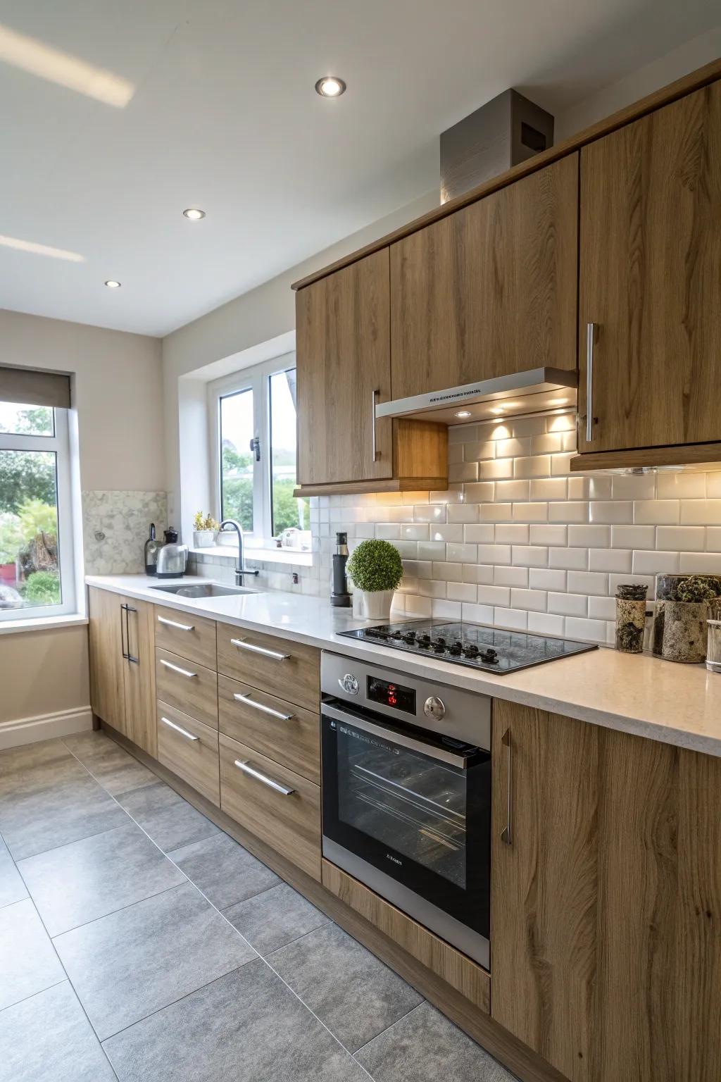 Laminate surfaces offer style without the high maintenance.