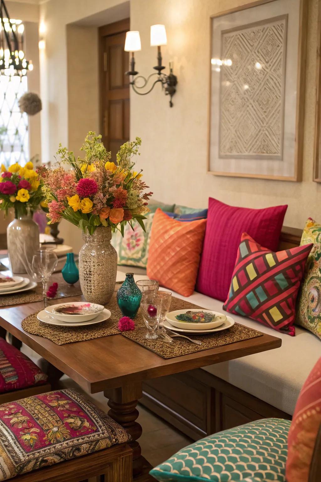 A dash of hue can infuse vibrancy into a subdued space.