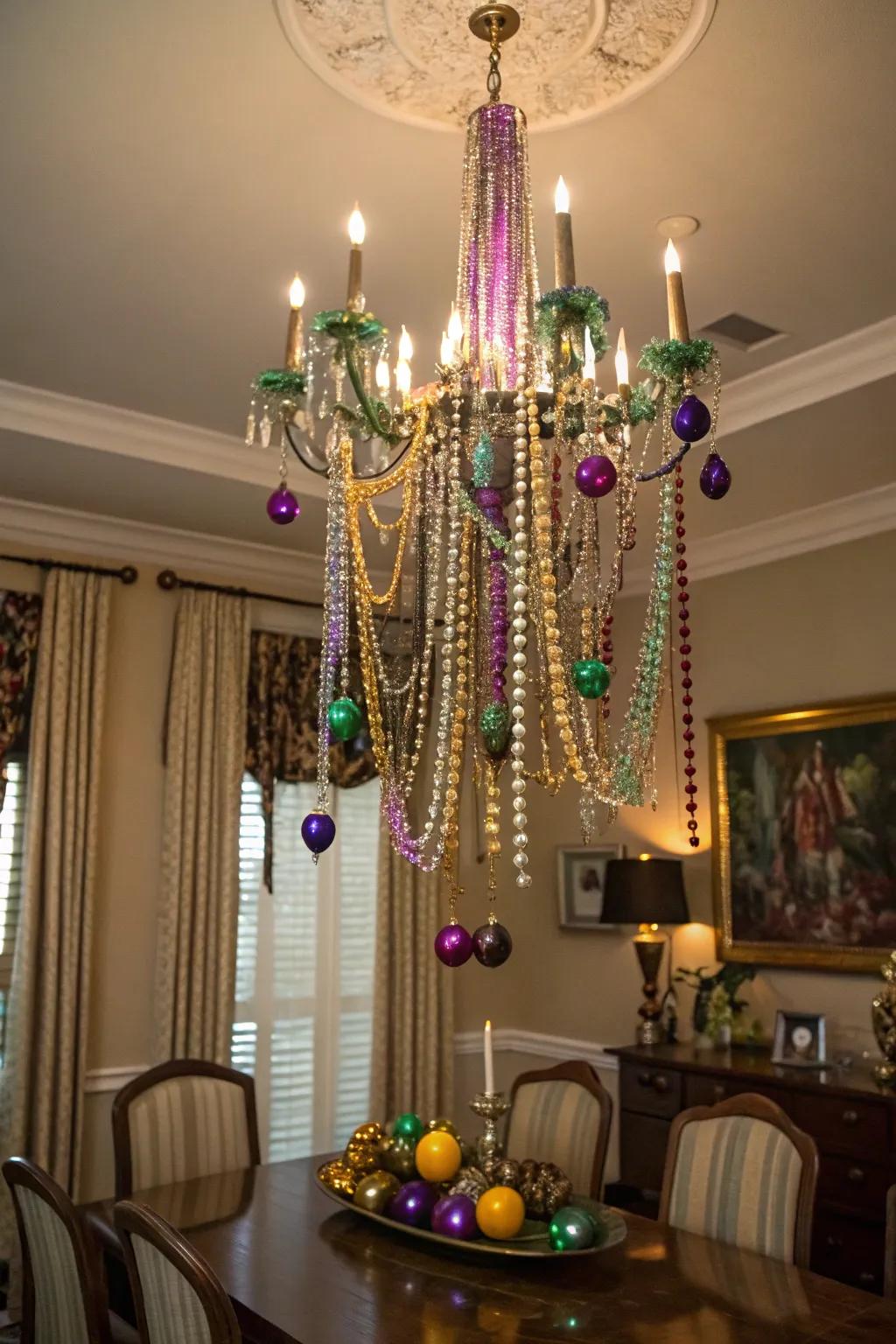 Decorated lustres introduce festive sparkle and sophistication to your space.