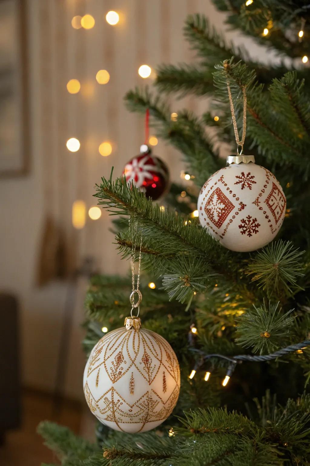 A selective display of special decorations for a meaningful minimalist touch.