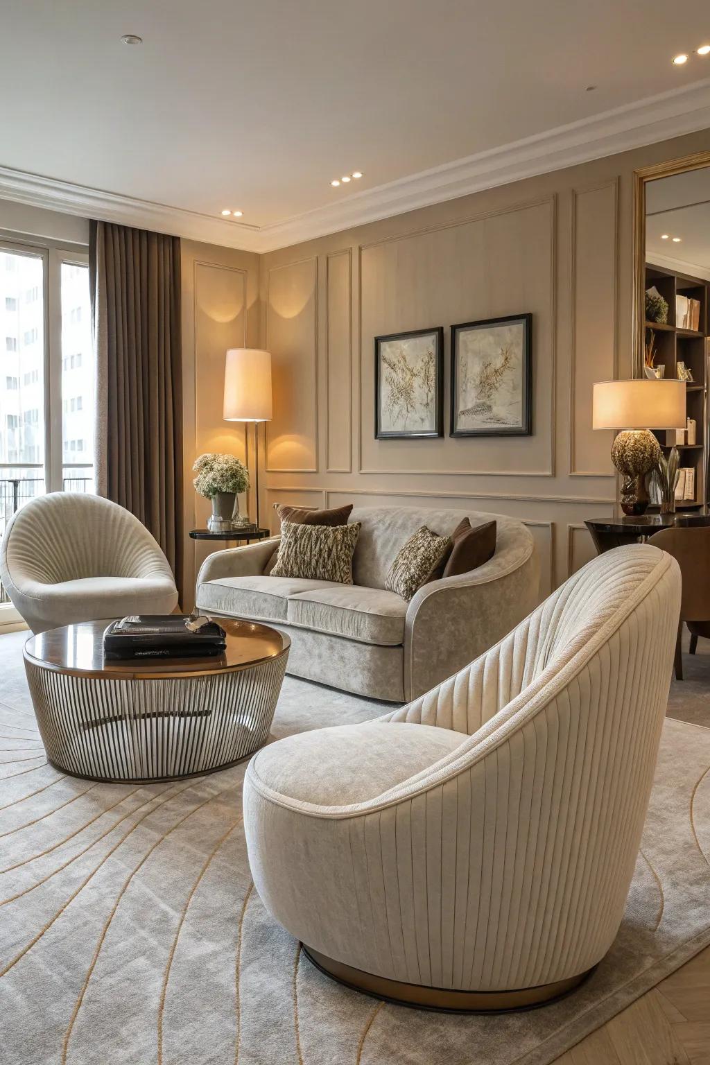 Natural forms offer a softer, more welcoming ambience.