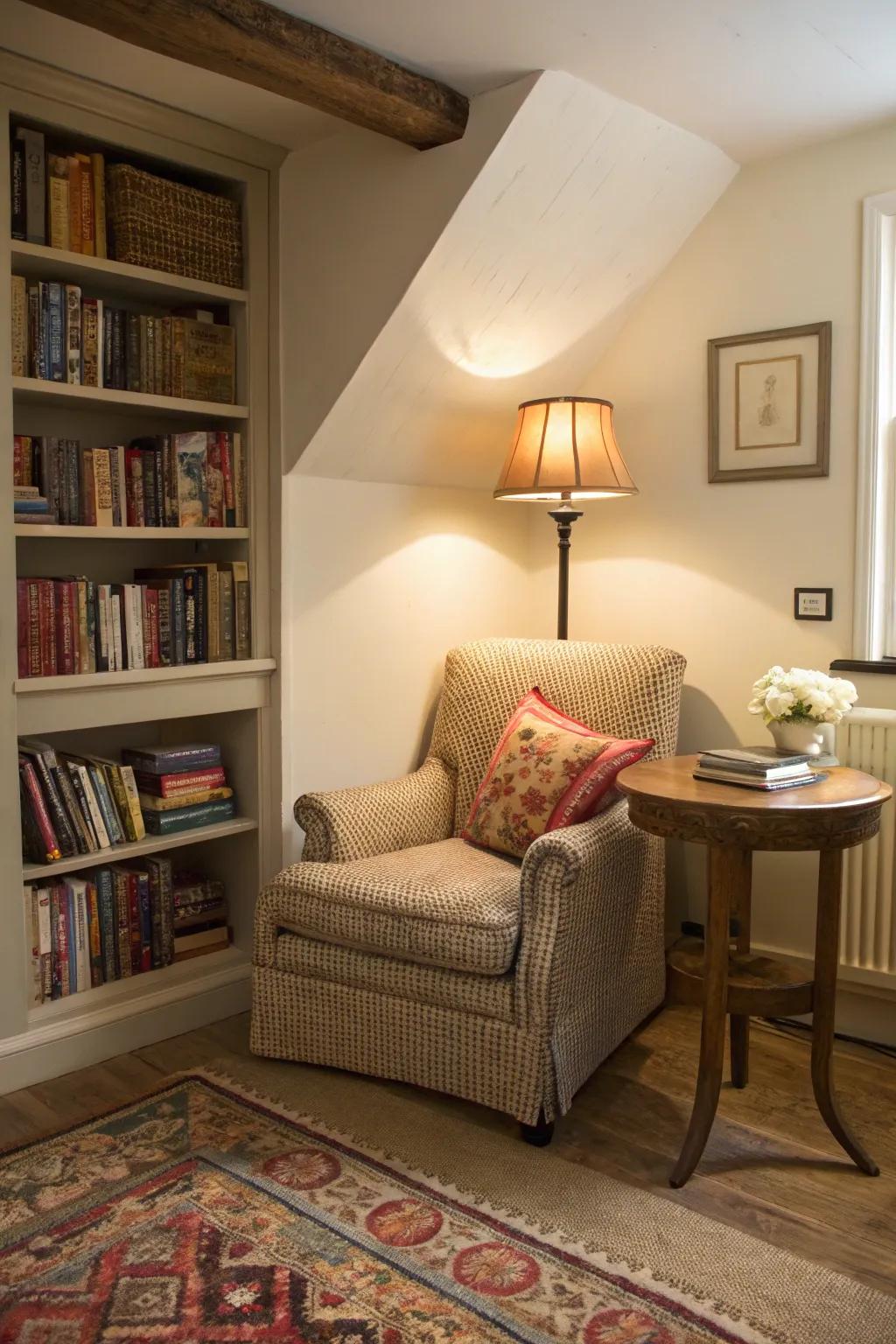 A well-proportioned nook that capitalizes on available space.