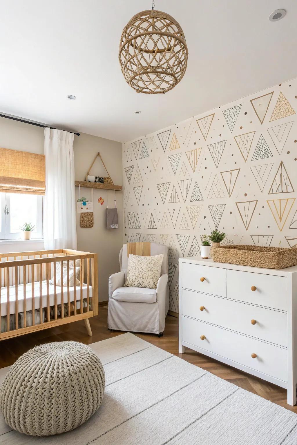 A Scandinavian-inspired nursery that blends simplicity with charm.