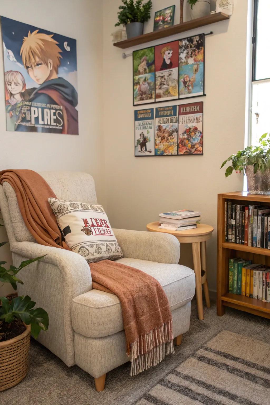 A studying nook embodies an essential for manga devotees.