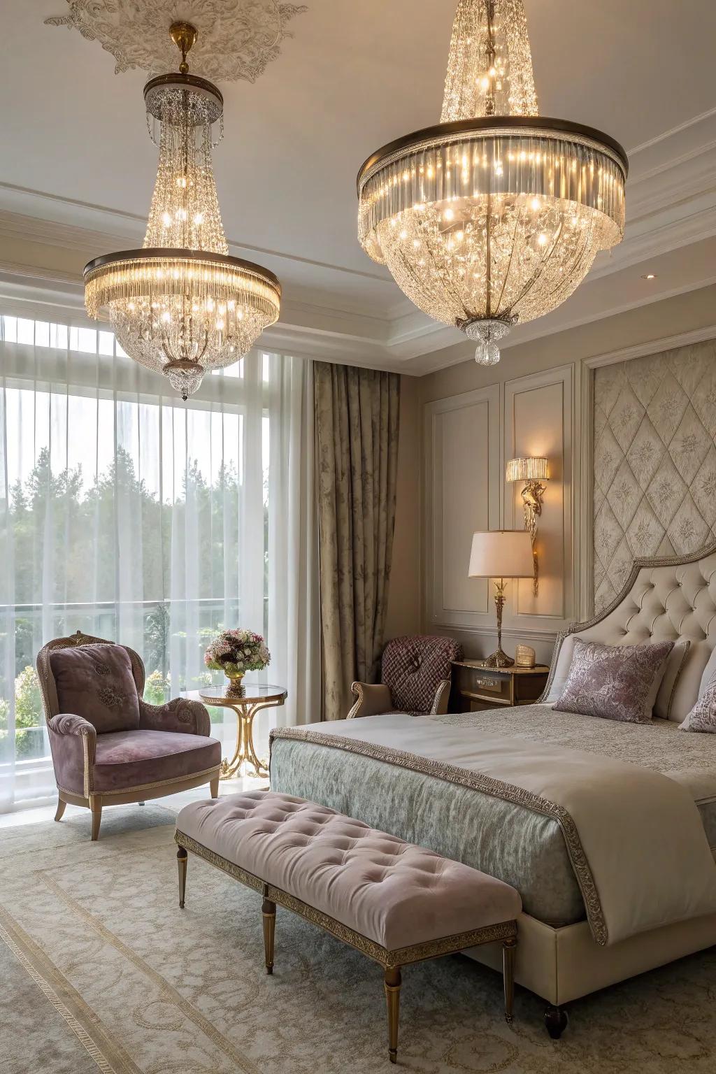 Extravagant pendants append an intimation of grandeur to your expanse.