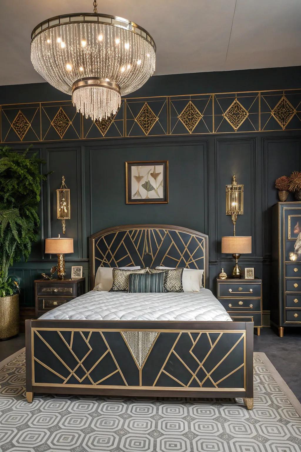 Art Deco beds insert vintage panache into modern spaces.