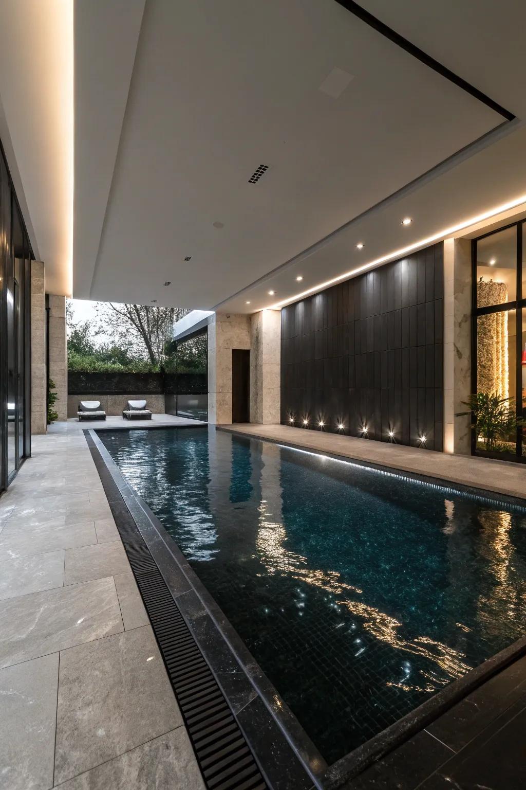 Deep surfaces lend a modern and sleek touch to pool designs.