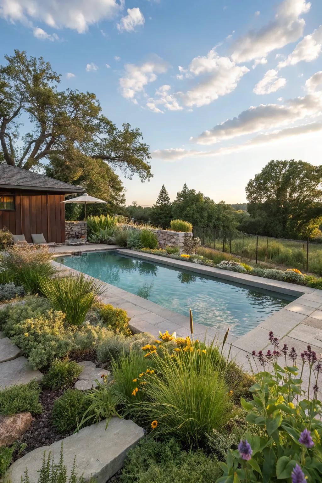 An ecologically sound pool design that appreciates and enhances the environment.