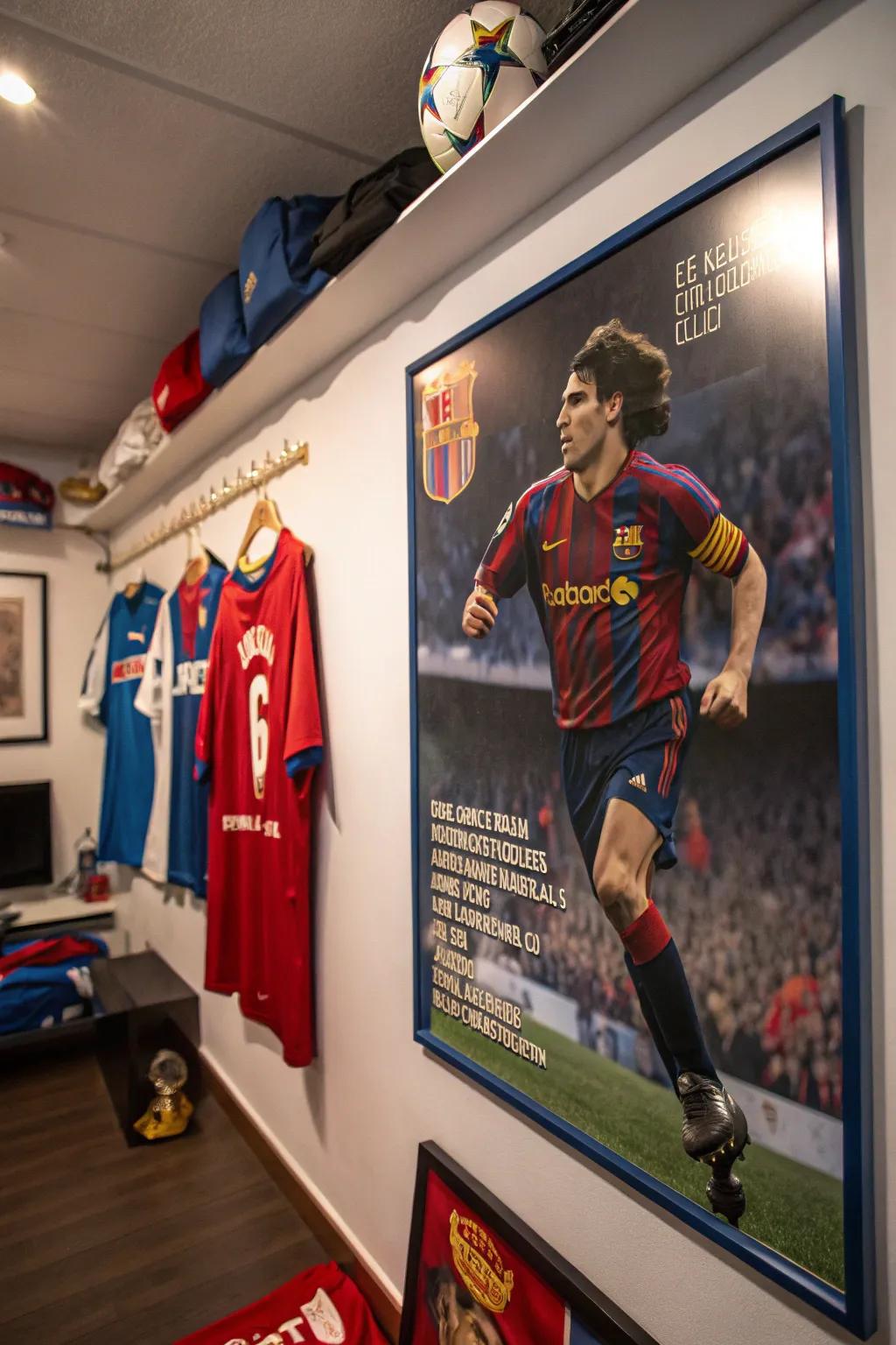 An athletic idol art print that fuels athletic aspirations.