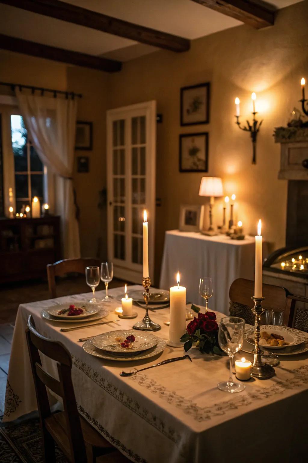 Light transforms the space into an enchanting sanctuary.