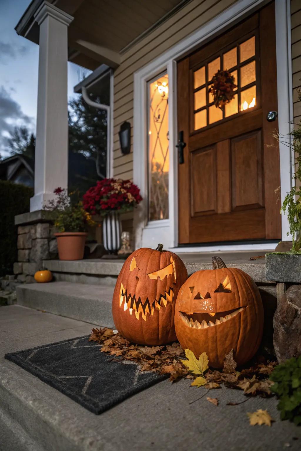 Duplicity pumpkins introduce a playful and spooky ambiance to your Halloween.