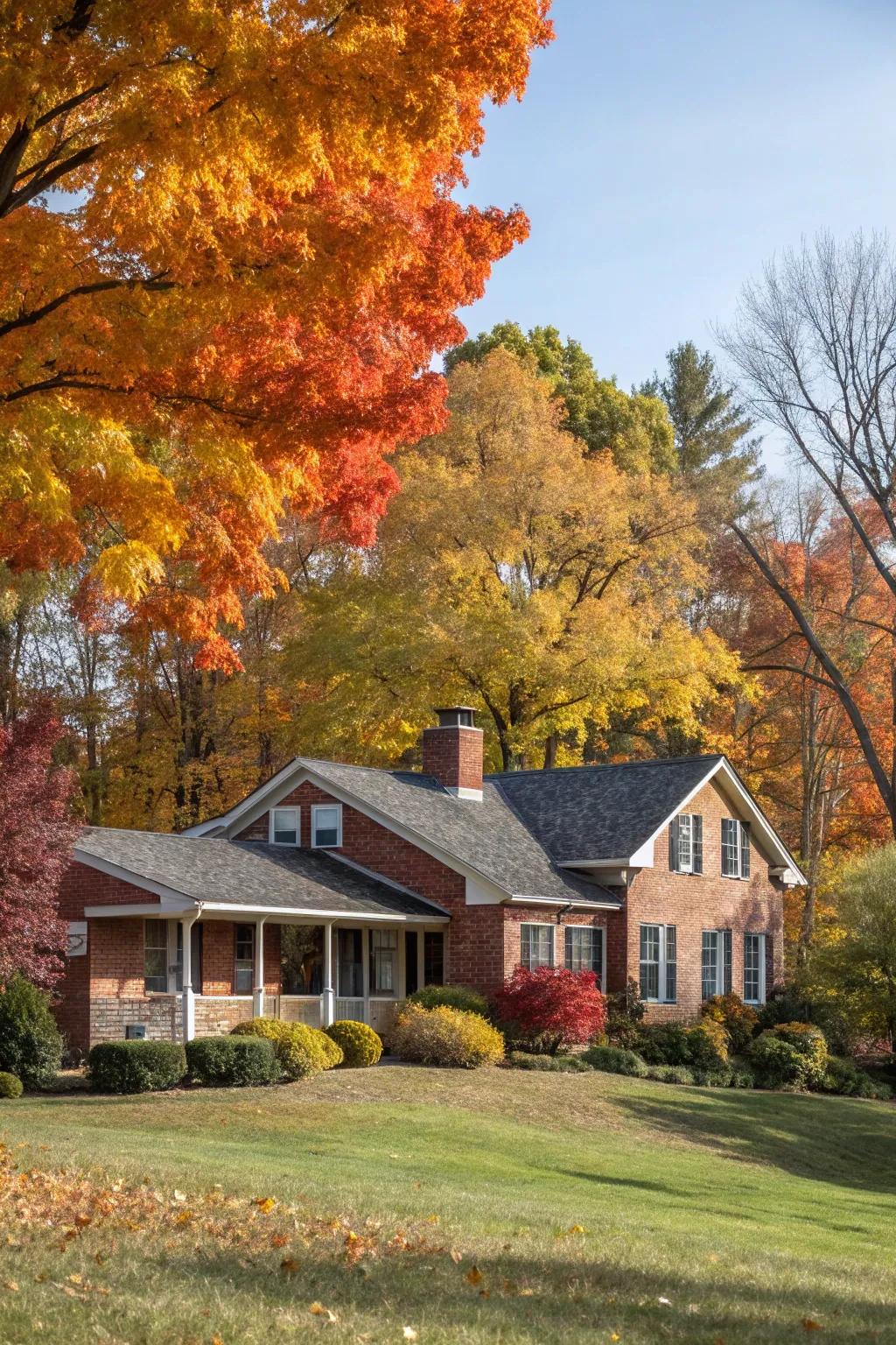 Brick siding delivers warmth and enduring charm.