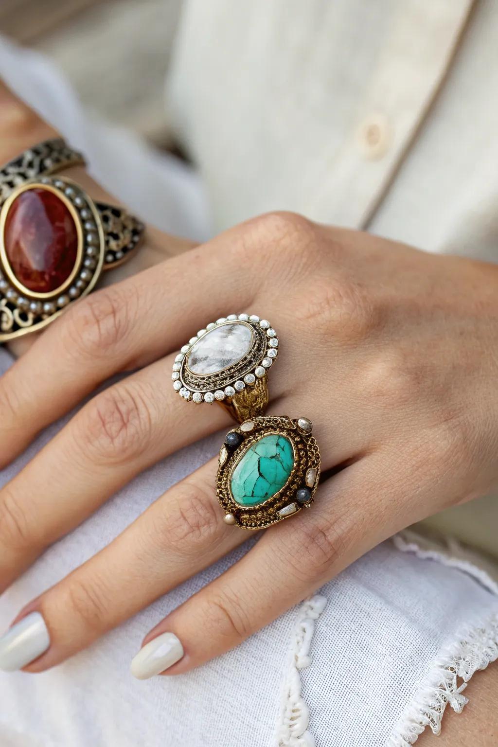Charming Retro-Influenced Rings