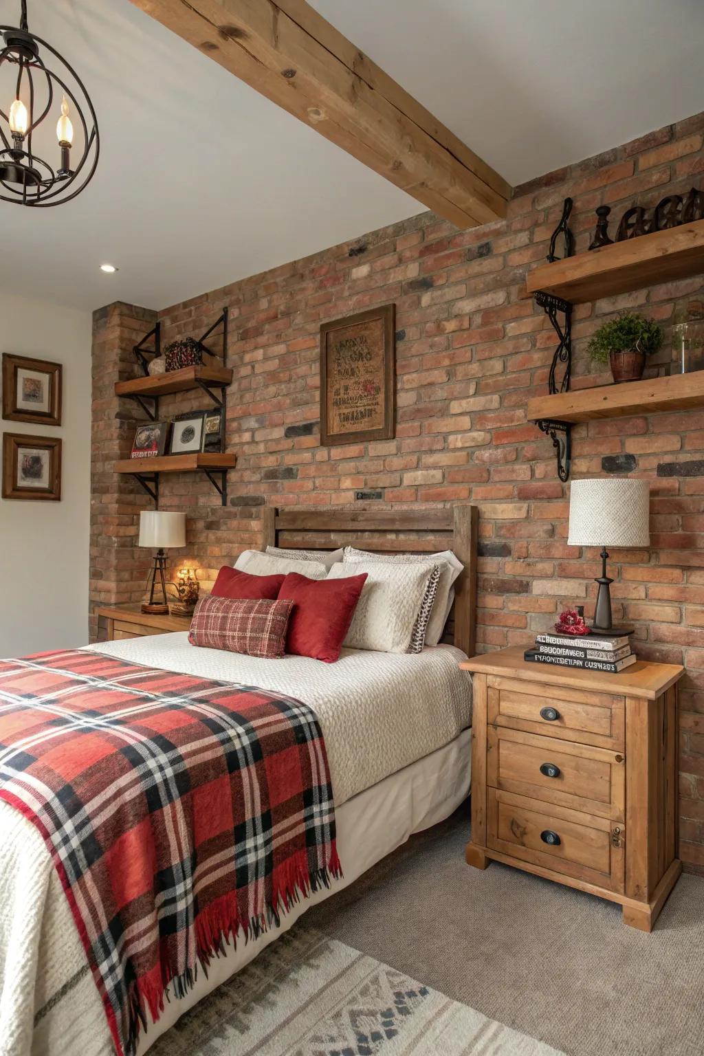 Stone or brick elements add a rustic, organic texture.