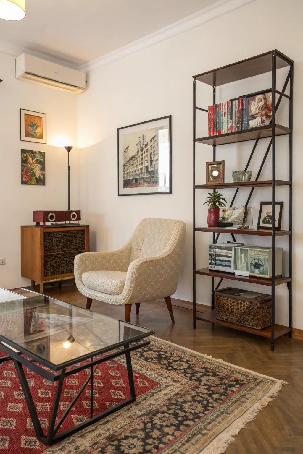 A timeless chamber exemplifying the fusion of antiquated and contemporary adornments.