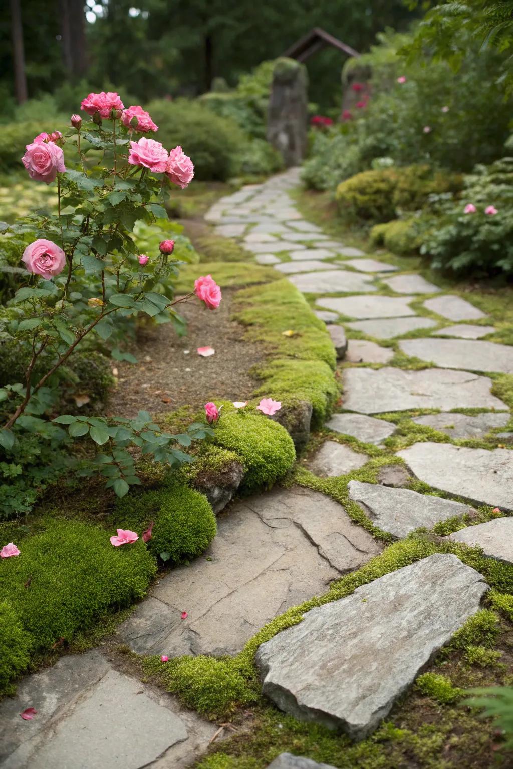 Incorporate nature into your walkways via sun jewels planting.